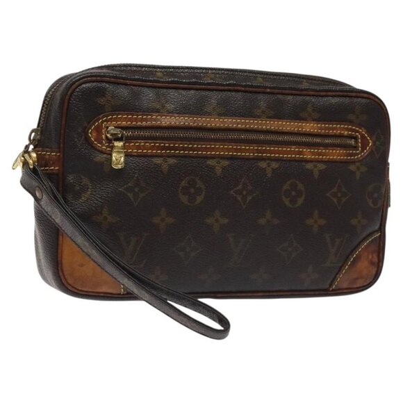 LOUIS VUITTON Monogram Marly Dragonne GM Clutch Bag - Picture 1 of 14